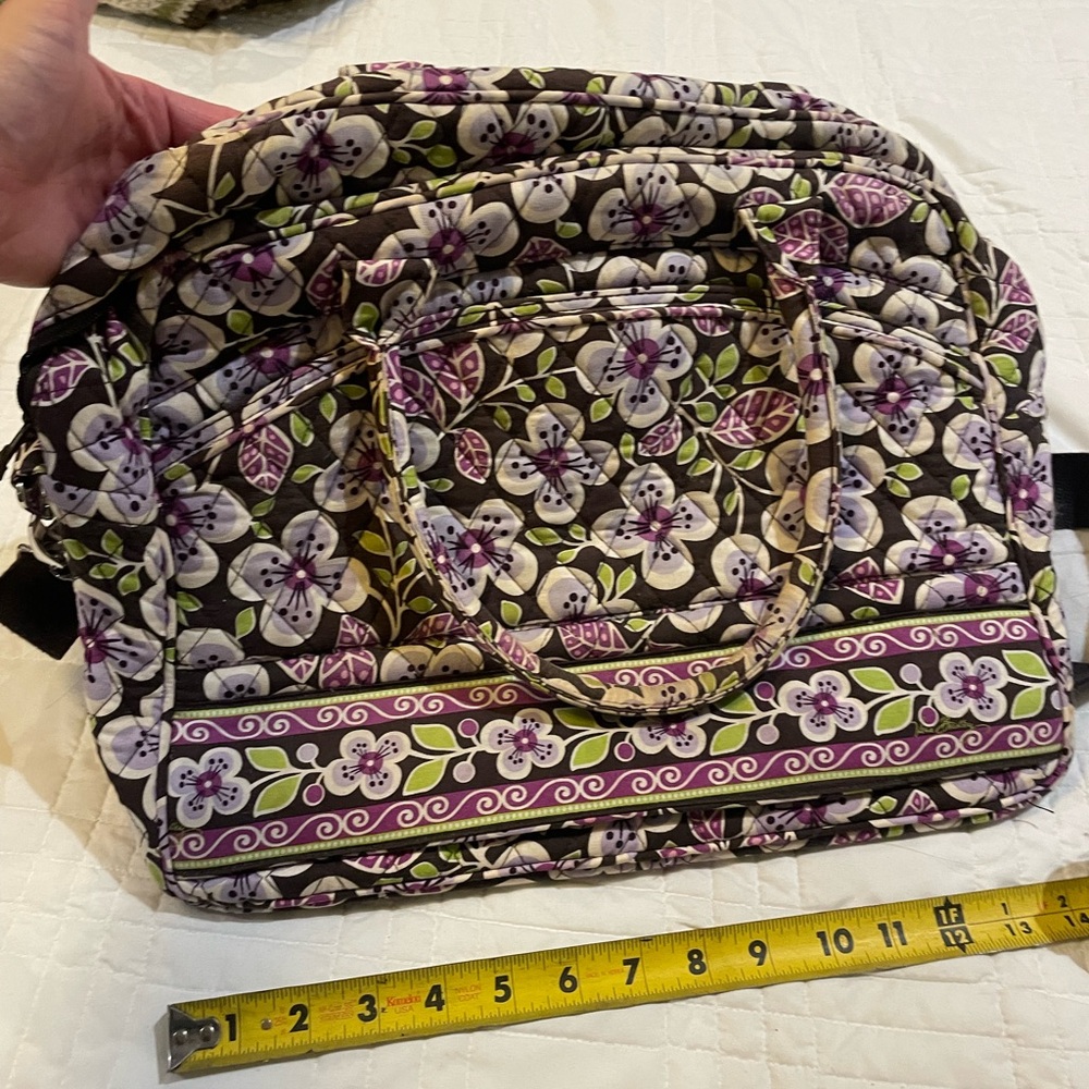 Vera Bradley Purple and Green Floral Satchel